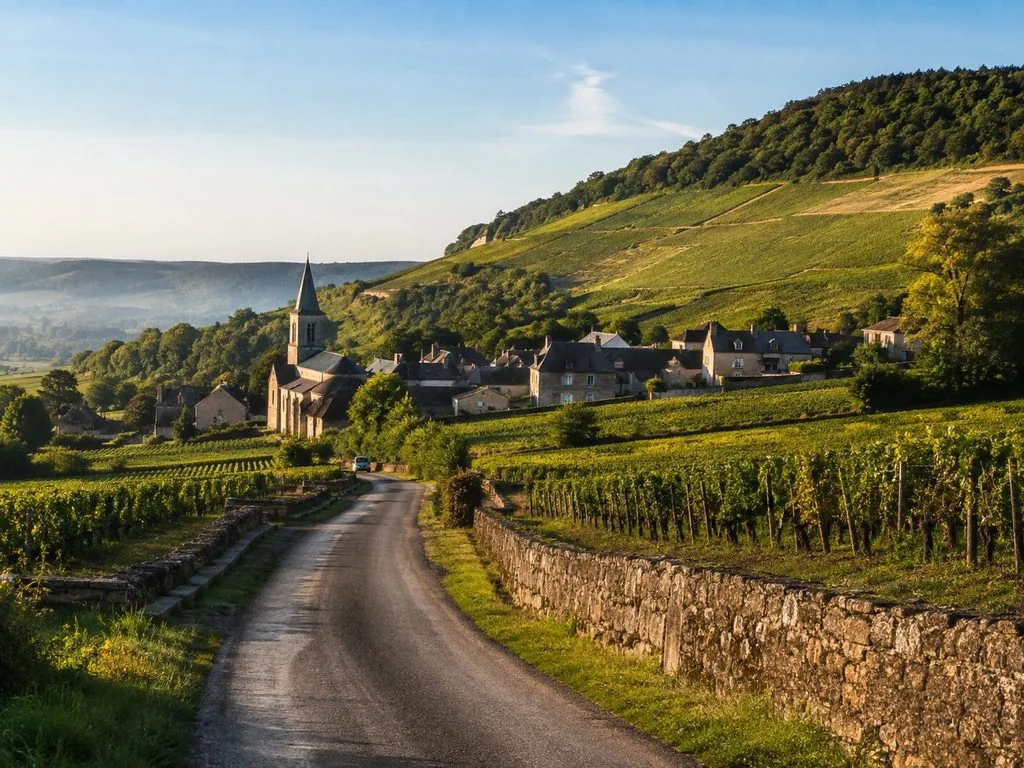 La route des Grands Crus entre Dijon et Beaune